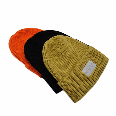 cappuccio Cuffed tricottato caldo di 55cm Beanie Hats Winter Cuff Skull per le donne degli uomini