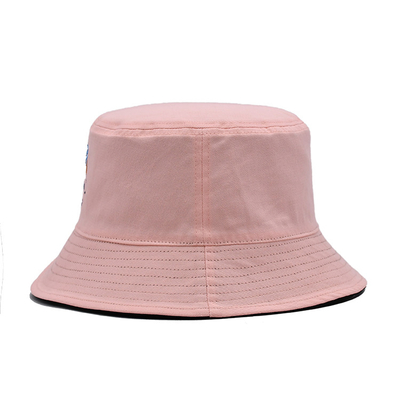 cappello reversibile Logo Embroidery Pink Color su ordinazione casuale del secchio di 58cm