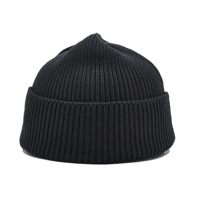 I cappelli unisex dell'inverno ricamati 54cm soppressione il Beanie tricottato normale Cuffed etichetta su ordinazione