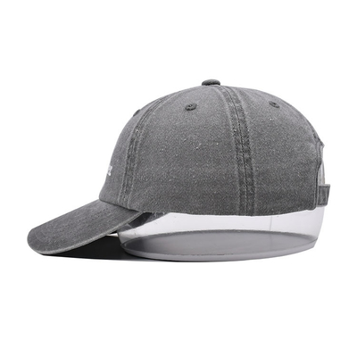 Logo su ordinazione casuale lavato d'annata del ricamo di 6 del pannello del cotone della saia cappelli di baseball