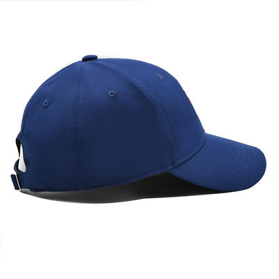 54cm blu un logo su ordinazione regolabile unisex di 6 del pannello berretti da baseball del cotone