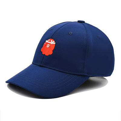 54cm blu un logo su ordinazione regolabile unisex di 6 del pannello berretti da baseball del cotone
