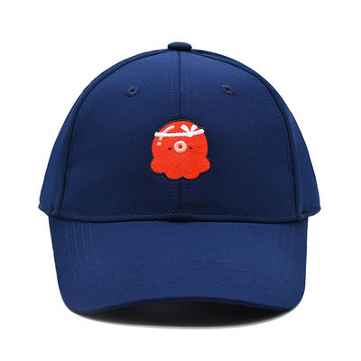 54cm blu un logo su ordinazione regolabile unisex di 6 del pannello berretti da baseball del cotone