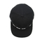 Cappello piano nero di Snapback della visiera di alta durevolezza con il logo ricamato