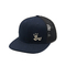 Corona piana di profilo alto del cappuccio di 5 del pannello di Bill Mesh Snap Back Trucker Hat sport di baseball