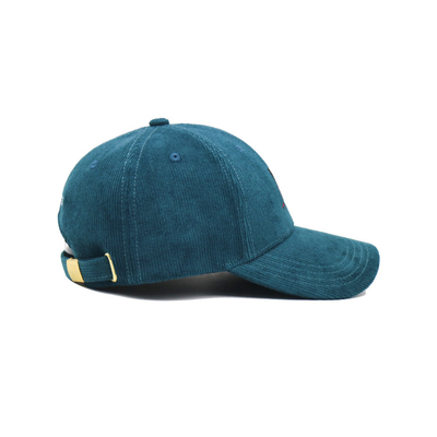 Cappello scuro d'annata del papà del velluto a coste del berretto da baseball classico del cotone con il fermaglio d'ottone regolabile