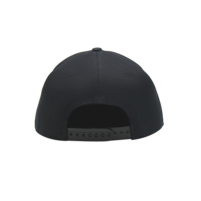 Ricamo su ordinazione Logo Flat Brim Unstructured 6 cappucci piani non strutturati di Snapback del bordo dei cappelli di Snapback del cotone del cappuccio del pannello