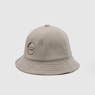 Cappello quotidiano del secchio del velluto a coste di beige di protezione di Hat Outdoor Sun del pescatore del cotone del ricamo del fumetto di ultimo modo