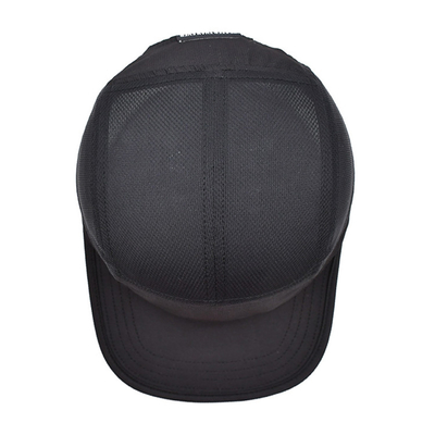 Cappuccio di nylon del campeggiatore del pannello respirabile su ordinazione di Mesh Running Hat 5 con ricamo