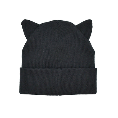 Lo stile del tessuto del poliestere dell'inverno tricotta il cappello Slouchy caldo dei cappelli di Cat Ear Hat Cute Beanie