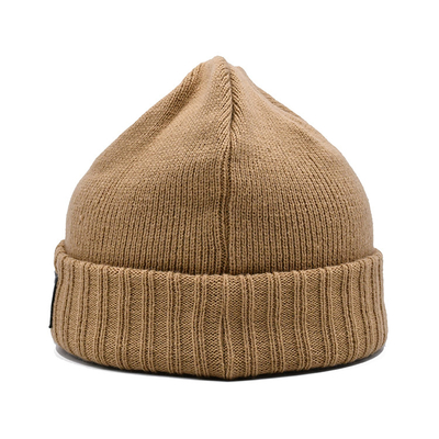 Prova fredda del cappello di lana di colore solido di inverno e di autunno, alla moda e cappello su misura caldo del beanie di logo