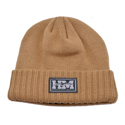 Prova fredda del cappello di lana di colore solido di inverno e di autunno, alla moda e cappello su misura caldo del beanie di logo