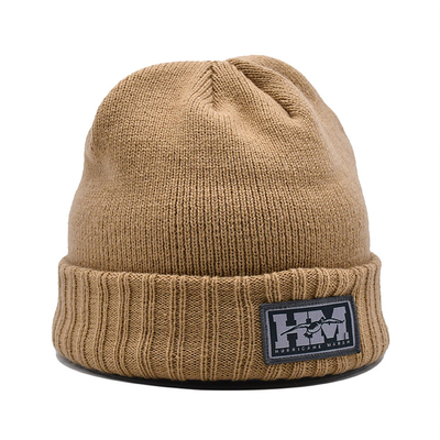 Prova fredda del cappello di lana di colore solido di inverno e di autunno, alla moda e cappello su misura caldo del beanie di logo