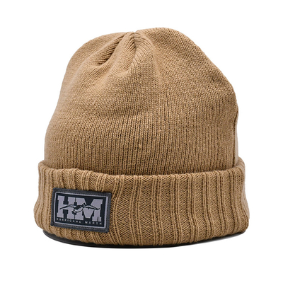 Prova fredda del cappello di lana di colore solido di inverno e di autunno, alla moda e cappello su misura caldo del beanie di logo