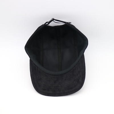 Cappello da camper a 5 pannelli a profilo medio-basso Tessuto in velluto a coste a colori personalizzato