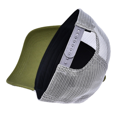 6 cappuccio su ordinazione del camionista del pannello di logo 5 degli occhielli con la curva piana/piccolo bordo della curva