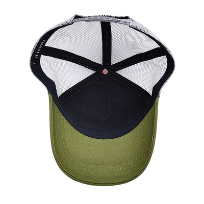 6 cappuccio su ordinazione del camionista del pannello di logo 5 degli occhielli con la curva piana/piccolo bordo della curva