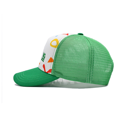 Schermo che stampa la curva piana affigguta del tessuto su ordinazione del poliestere del cotone del cappuccio del camionista del pannello della toppa 5