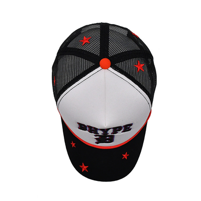 Ricamo all'ingrosso Logo Trucker Cap, Mesh Snap Back Gorras, cappello di alta qualità 3d del pannello di abitudine 5 dell'OEM del camionista