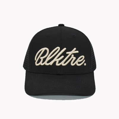 All Seasons 6 Panel Trucker Mesh Cap con ricamo del logo 3D