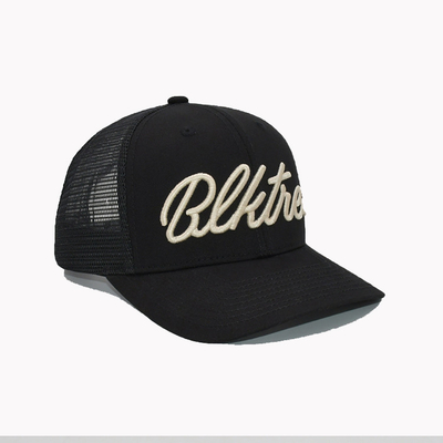 All Seasons 6 Panel Trucker Mesh Cap con ricamo del logo 3D