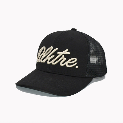 All Seasons 6 Panel Trucker Mesh Cap con ricamo del logo 3D