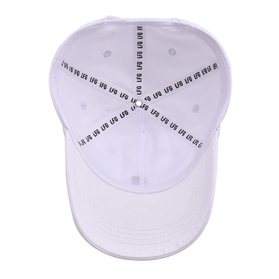 Cappelli da baseball ricamati su misura strutturati occhiali in metallo colore bianco