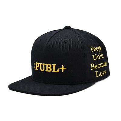 Cappelli a 5 pannelli semplici 3D ricami Gorras Cappelli a 5 pannelli