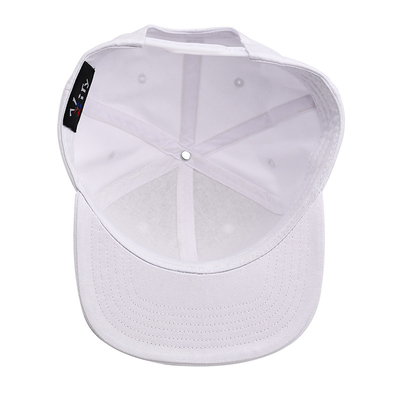 100% di cotone 5 pannelli Custom 3D ricamo Logo Outdoor Sport Cap Plastic Buckle Snapback Cap