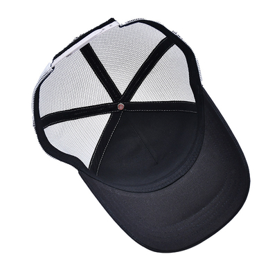Wholesale OEM Custom 5 Panel di alta qualità ricamo piatto Logo Trucker Cap,Mesh Snap Back Gorras,Cotton Trucker Hat