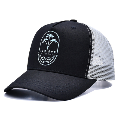 Wholesale OEM Custom 5 Panel di alta qualità ricamo piatto Logo Trucker Cap,Mesh Snap Back Gorras,Cotton Trucker Hat