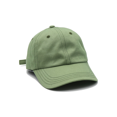 Personalizza il colore pannello anteriore non strutturato cappello da baseball in cotone con cuciture abbinate al tessuto