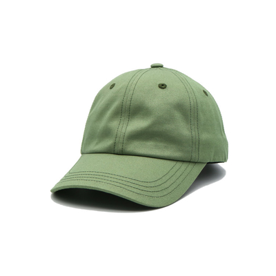 Personalizza il colore pannello anteriore non strutturato cappello da baseball in cotone con cuciture abbinate al tessuto