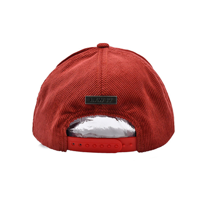 Cappuccio da baseball a 5 pannelli regolabile con cuciture rinforzate e visiera curva