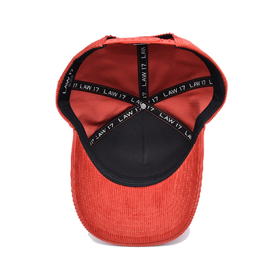Cappuccio da baseball a 5 pannelli regolabile con cuciture rinforzate e visiera curva