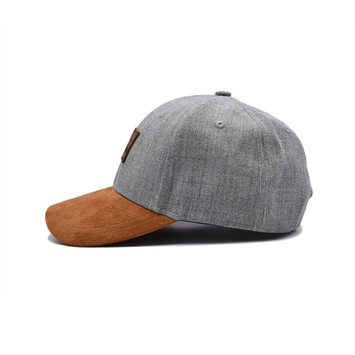 Cappuccio da baseball suede 6 con cuciture e cuciture rinforzate