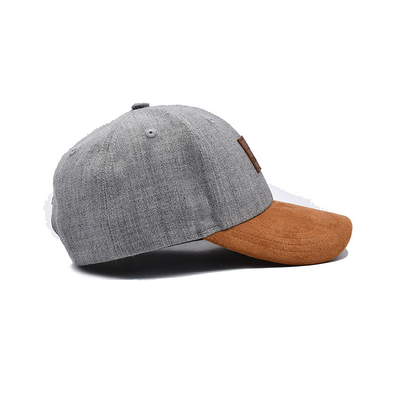 Cappuccio da baseball suede 6 con cuciture e cuciture rinforzate