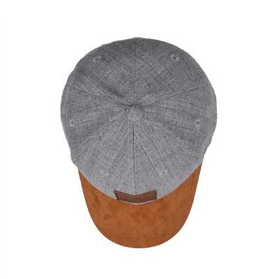 Cappuccio da baseball suede 6 con cuciture e cuciture rinforzate