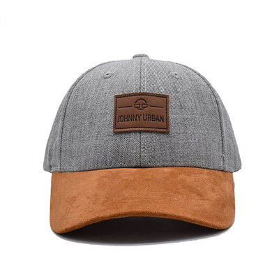 Cappuccio da baseball suede 6 con cuciture e cuciture rinforzate
