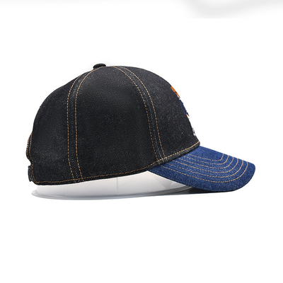 Profil Constructed ricamato cappello da baseball colore personalizzato denim sweatband