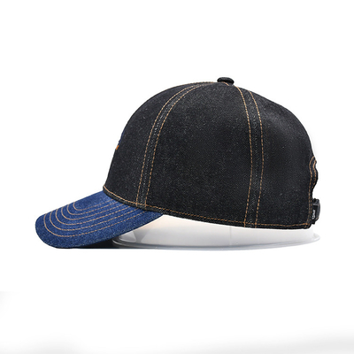 Profil Constructed ricamato cappello da baseball colore personalizzato denim sweatband