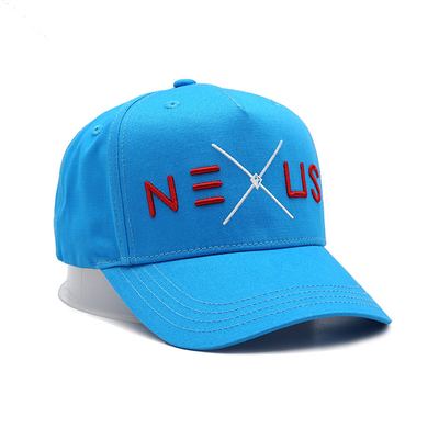 Maglietta di cotone personalizzabile con cappello da baseball a cinque pannelli con cinghia regolabile e cuciture rinforzate