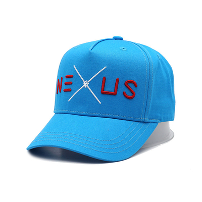 Maglietta di cotone personalizzabile con cappello da baseball a cinque pannelli con cinghia regolabile e cuciture rinforzate