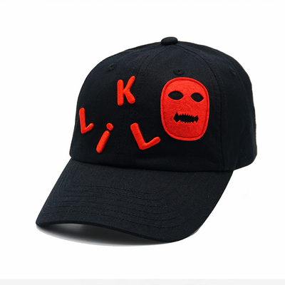 Profil non costruito 6 pannelli cappuccio da baseball con colore personalizzabile e cuciture rinforzate