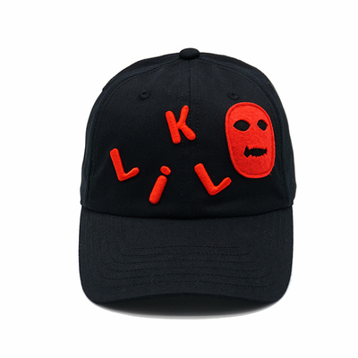 Profil non costruito 6 pannelli cappuccio da baseball con colore personalizzabile e cuciture rinforzate