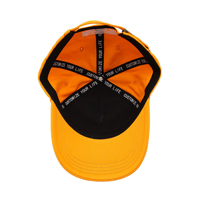 Cappotto da baseball a profilo visibile curvo a cinghia regolabile con cucitura coordinata del colore del tessuto