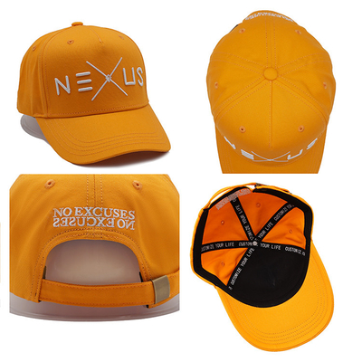 Cappotto da baseball a profilo visibile curvo a cinghia regolabile con cucitura coordinata del colore del tessuto