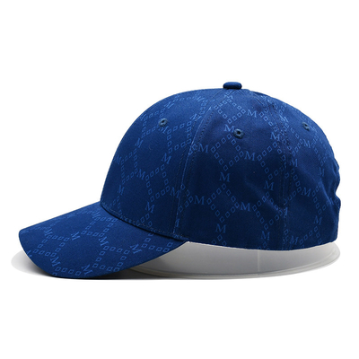Cappelli Jacquard personalizzati con visore curvo e cintura regolabile con occhiali ricamati corrispondenti al colore del tessuto