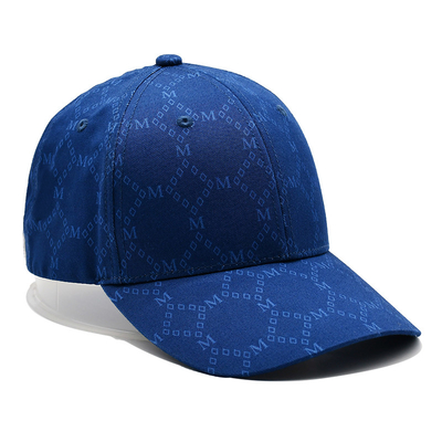 Cappelli Jacquard personalizzati con visore curvo e cintura regolabile con occhiali ricamati corrispondenti al colore del tessuto
