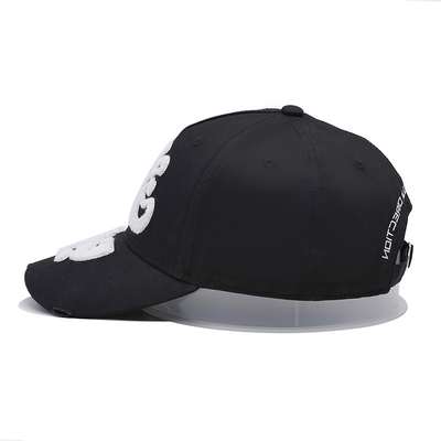 Cappello da baseball ricamato con asciugamano con bordo curvo e fibbia di metallo personalizzata